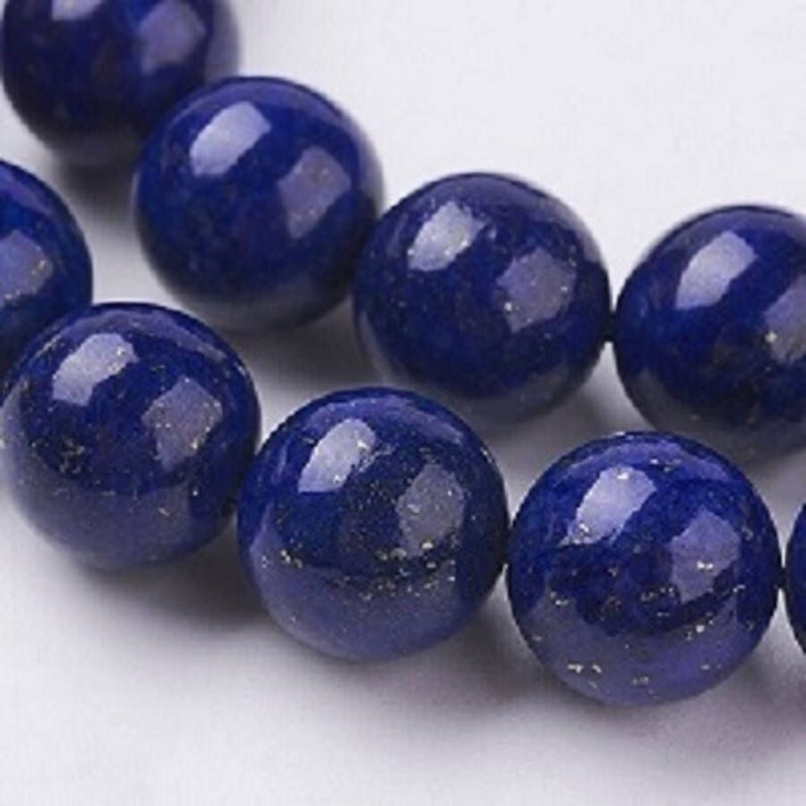 Kingsley-hobby.com Natuurstenen kralen Lapis Lazuli ronde kralen van 12mm. Verkocht per streng van ca. 20cm