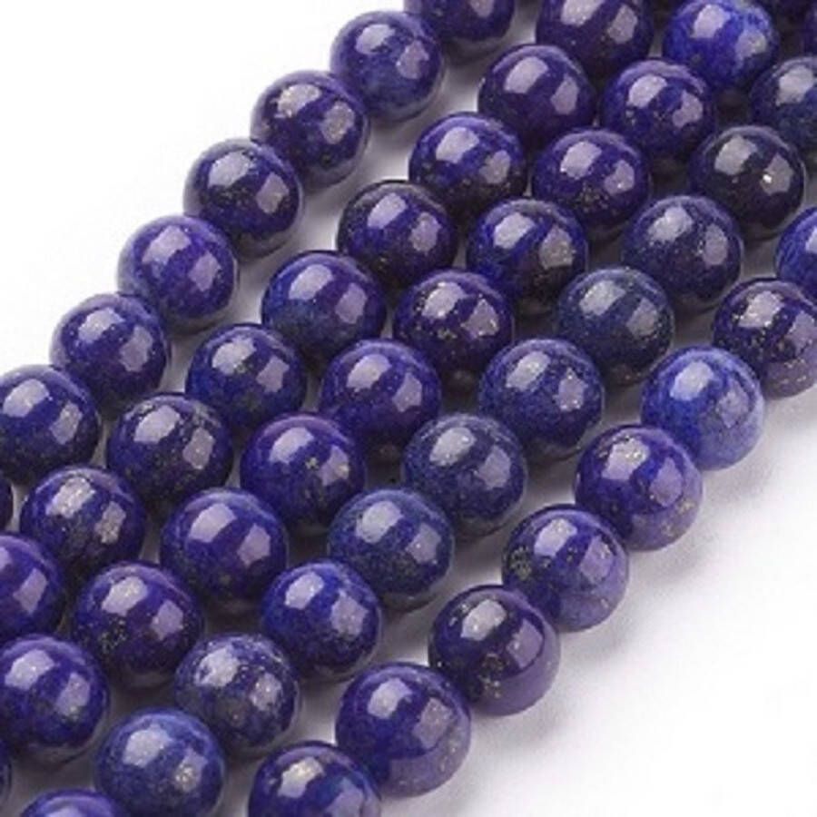 Kingsley-hobby.com Natuurstenen kralen Lapis Lazuli ronde kralen van 8mm. Verkocht per streng van ca. 20cm