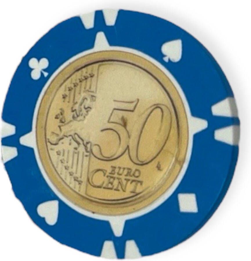 Kinky Pleasure Euro Poker Chips €0 50 Euro 25 Stuks Zwart MP027-005