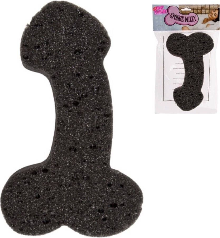 Kinky Pleasure Penis Badspons Zwart 26cm