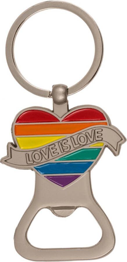 Kinky Pleasure Pride Flesopener en Sleutelhanger in 1 Love Is Love