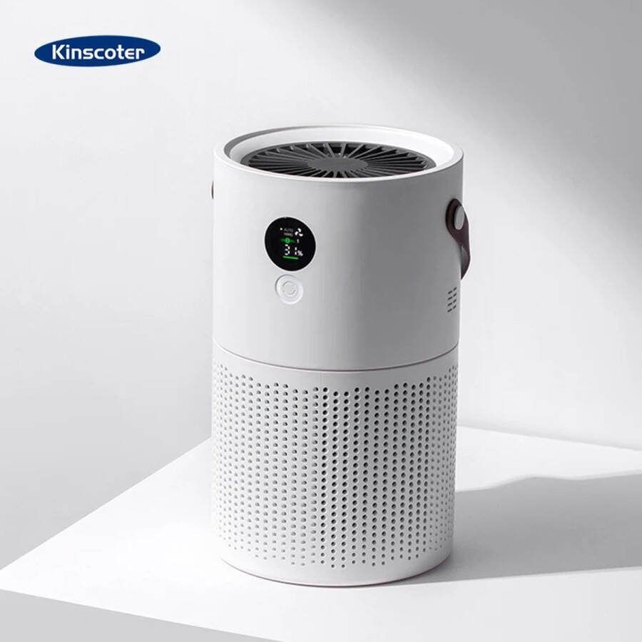 Kinscoter Draagbare HEPA Luchtreiniger PM2.5 Stof & Formaldehyde Verwijderaar Ideaal voor Pollenallergieën Air Purifier met HEPA-filter Luchtzuiveringsapparatuur Ionisator Luchtfilter
