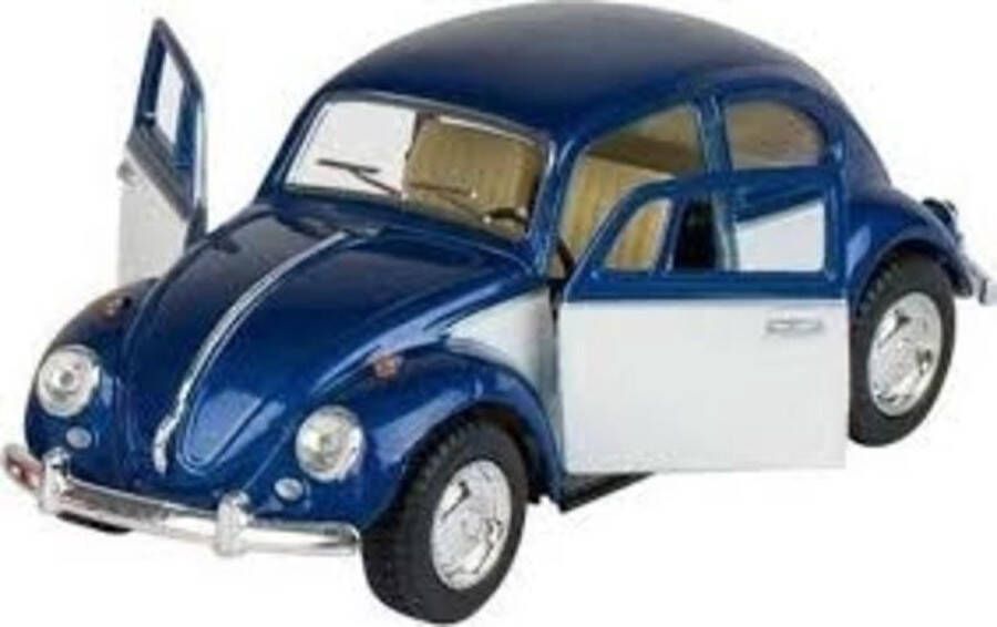 Kinsmart 1967 Volkswagen Classic Beetle (Blauw Wit) 1 36 Modelauto Schaalmodel Model auto Miniatuurauto Miniatuur autos