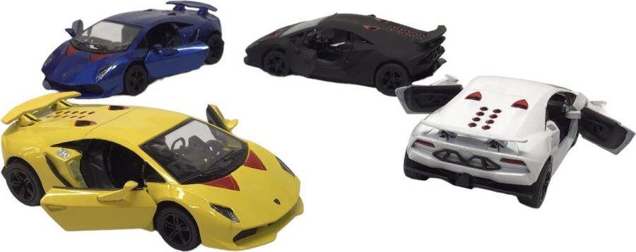 Kinsmart Lamborghini Sesto Elemento (12 cm) 1 32 Pull-back motor verkrijgbaar in 4 kleuren verkoop per stuk modelauto model auto schaalmodel schaal model
