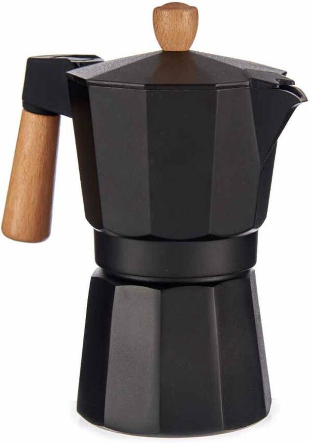 Kinvara Aluminium moka koffiezetter zwart 300 ml Percolators