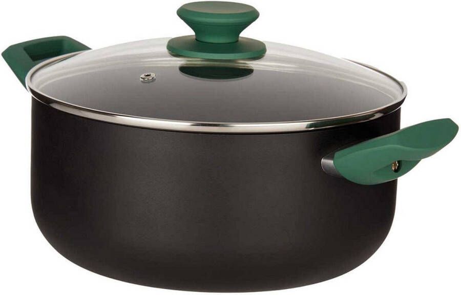 Kinvara Kookpot Zwart Groen Ø 24 cm Aluminium (4 5 L)