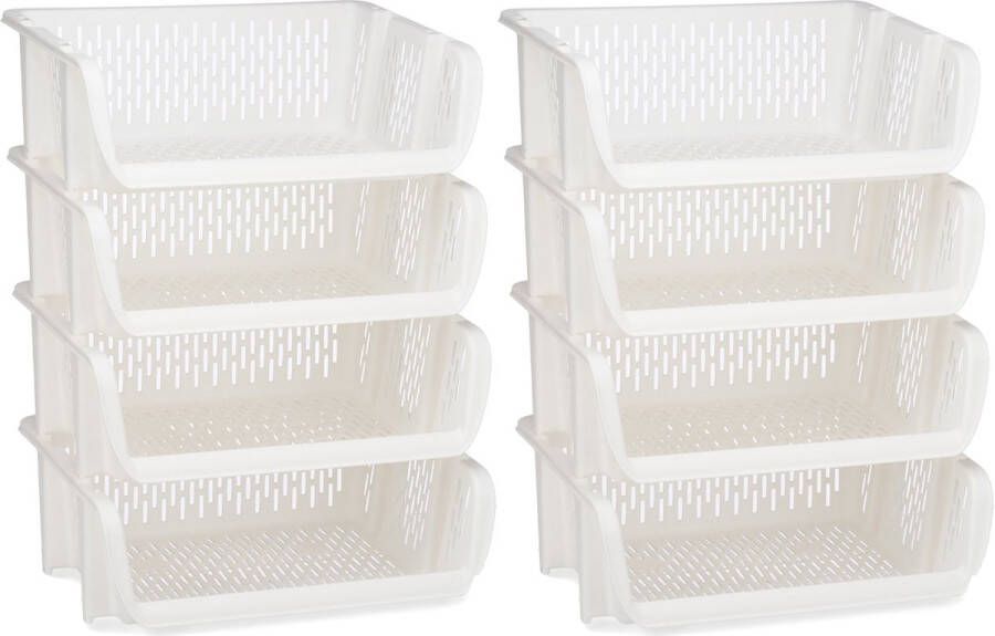 Kinvara Opbergkratten organizers 12 stuks 39 x 30 x 13 cm kunststof