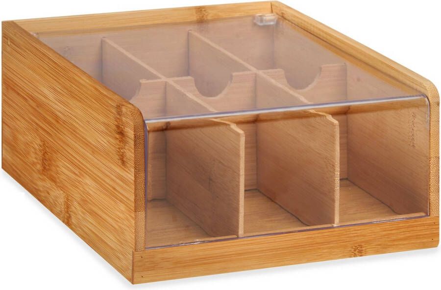 Kinvara Sorteerdoos 6-vaks hout bruin 22x20x10 cm Opberg box