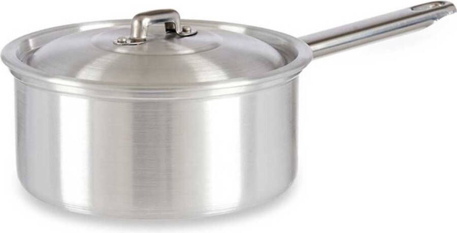 Kinvara Steelpan sauspan juspan zilverkleurig 30 x 18 x 10 cm van 1.5 liter aluminium Met handige deksel Kookpannen