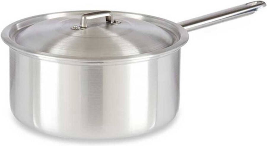 Kinvara Steelpan sauspan juspan zilverkleurig 41 x 24 x 12 cm van 4 liter aluminium Met handige deksel Kookpannen