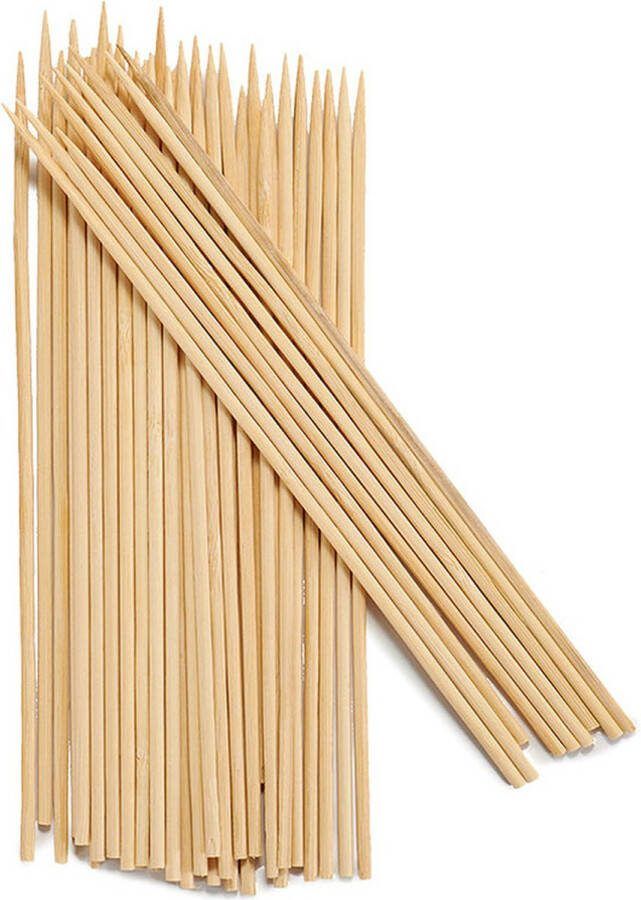 Kinvara Zakje met 255x BBQ Sateprikkers hout 20 cm Sate sjasliek shaslick hapjes traktatie stokjes