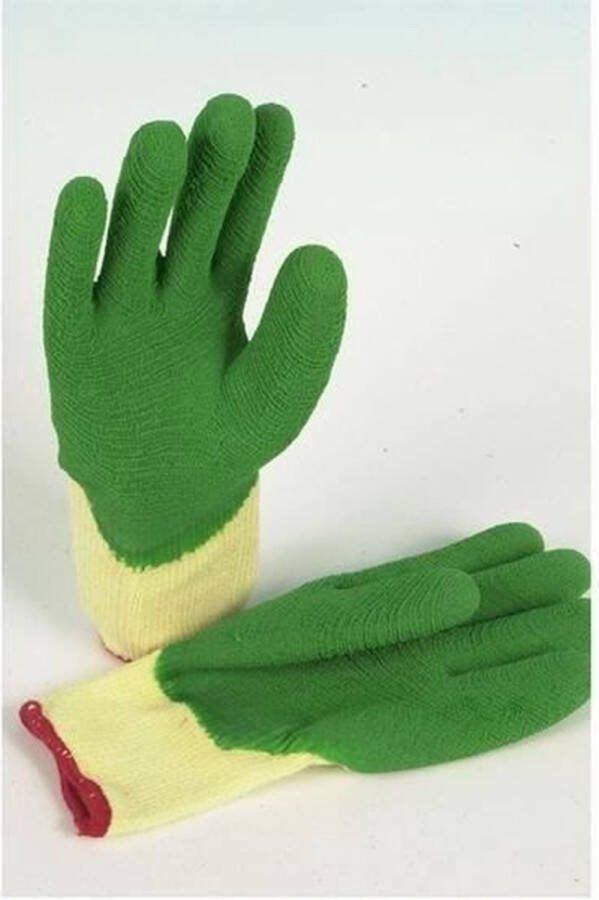 Kinzo garden Latex Tuinhandschoenen Groen Beige
