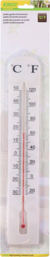 Merkloos Sans marque Buiten thermometer wit 39 cm Kunststof tuinthermometers Tuin artikelen