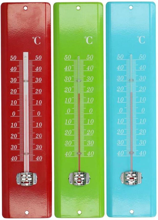 Kinzo Thermometer metaal 29 5x7x2cm (1 stuk) assorti