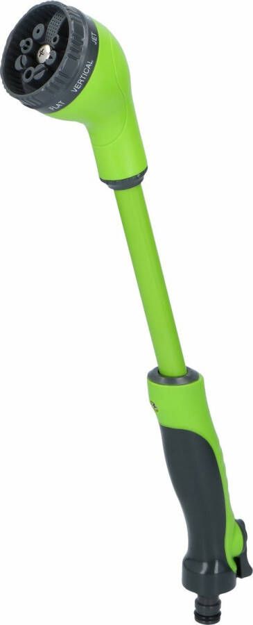 Kinzo Verlengbaar telescopisch broespistool sproeikop groen 38 cm tuinartikelen 8 waterstralen spuitkop spuitpistool