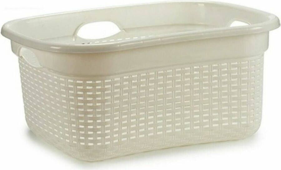 Kipit Basket White Plastic (42 5 x 25 5 x 63 5 cm) (12 Units)