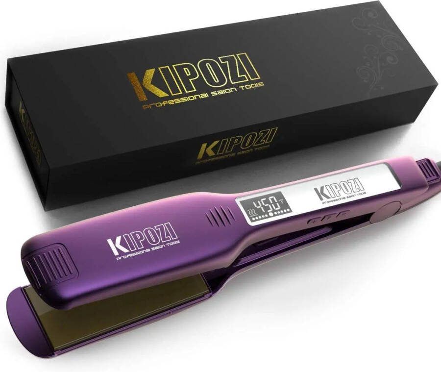 KIPOZI Hydrix Paars Stijltang Titanium Haarstyler Wereldwijd te Gebruiken Stylingtang 110-240V
