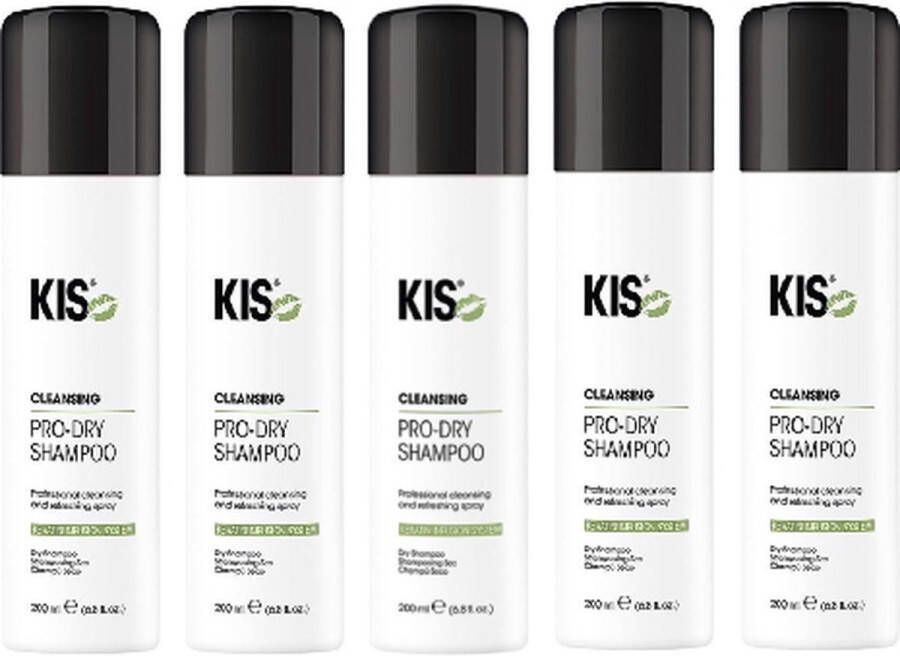 KIS Cleansing Pro Dry Shampoo voordeelverpakking 5 x 200ml