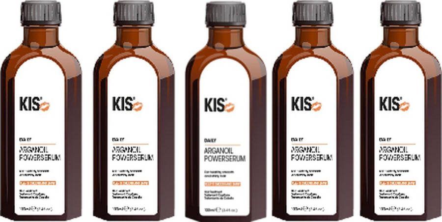 KIS Kappers Argan Oil Power Haarserum voordeelverpakking 5 x 100 ml