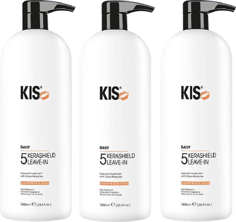 KIS Kappers KeraShield leave-in voordeelverpakking 6 x 1000 ml Leave In Conditioner