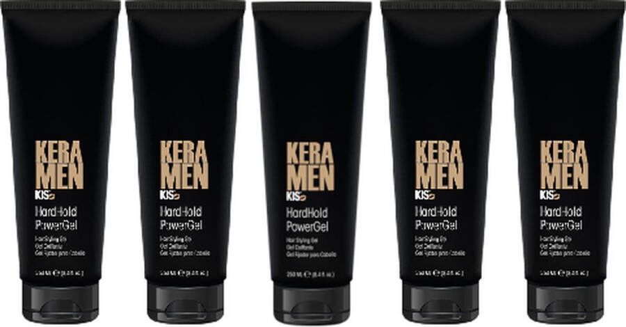 KIS Keramen Power Gel Haargel voordeelverpakking 5 x 250 ml