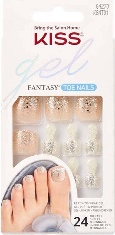 Kiss Gellak Gel fantasy Toenails Kunstnagels 28 stuks Nepnagels Lotta Oomph