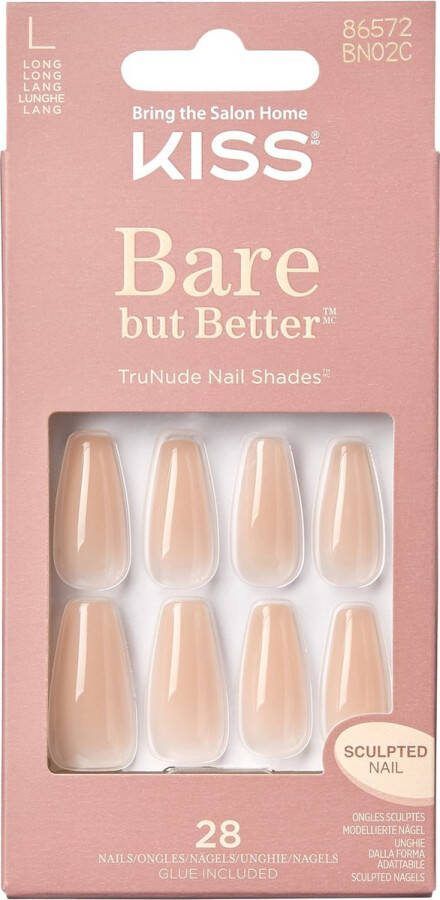 Kiss My Face Kiss Plaknagels Bare But Better Nails Kunstnagels Plaknagels Zelfklevende Nepnagels Nude Drama