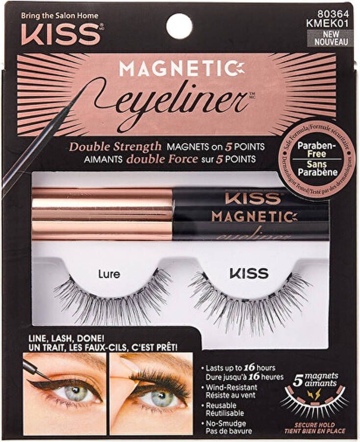 Kiss Wimpers Magnetic Eyeliner & Lash Kit Wimperextensions Lashes Nep Wimpers Tempt