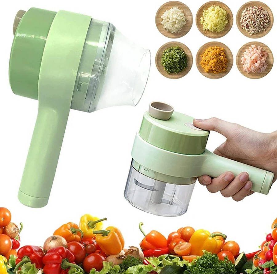 Kitchad multifunctionele Groenten Snijder 4 in 1 Snijmachine Snijden Groenten mixer Keuken gadget Koken Elektrisch Oplaadbaar Draagbaar