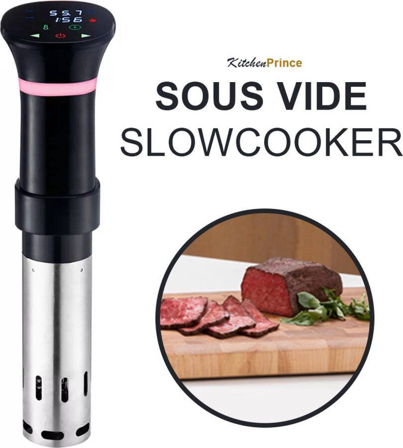 Kitchen Princess KitchenPrince Sous Vide Stick slow cooker precision cooker waterproof stick koken kookstick slowcooker met timer sous vide cooker sous vide staaf roestvrij staal ultra stil