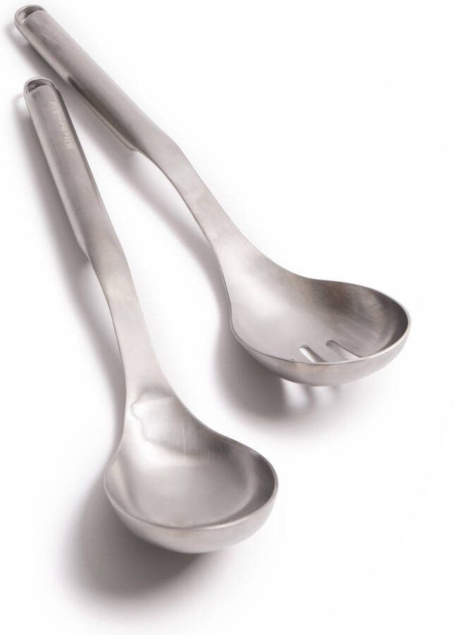 KitchenAid 2-delige premium roestvrijstalen onderlepelset met schuimspaan en kooklepel