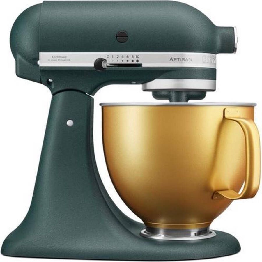 KitchenAid 5KSM156VGEPP Pebbled palm + gouden kom