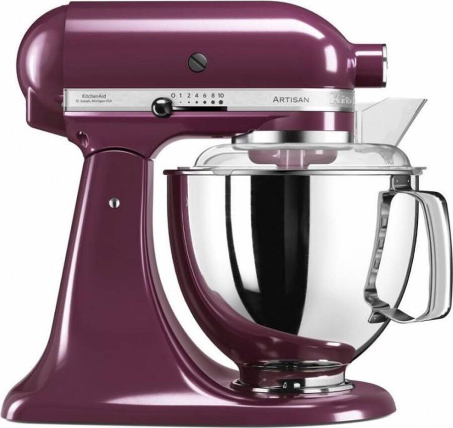 KitchenAid Artisan Premium Standmixer Keukenrobot met kantelbare kop keukenmachine accessoires en capaciteit van 4 8L Paars