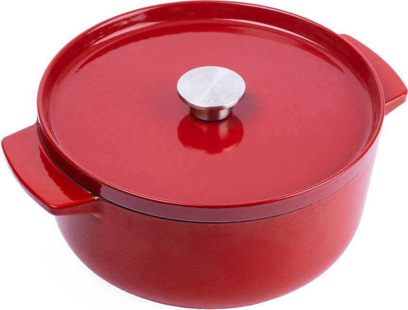 KitchenAid braadpan 22cm geëmailleerd gietijzer keizer rood rond
