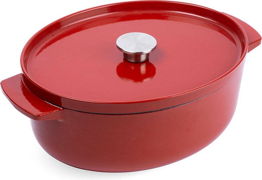 KitchenAid braadpan 30cm geëmailleerd gietijzer keizer rood ovaal