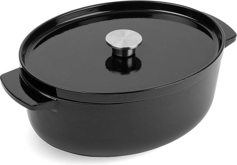 KitchenAid braadpan 30cm geëmailleerd gietijzer onyx zwart ovaal