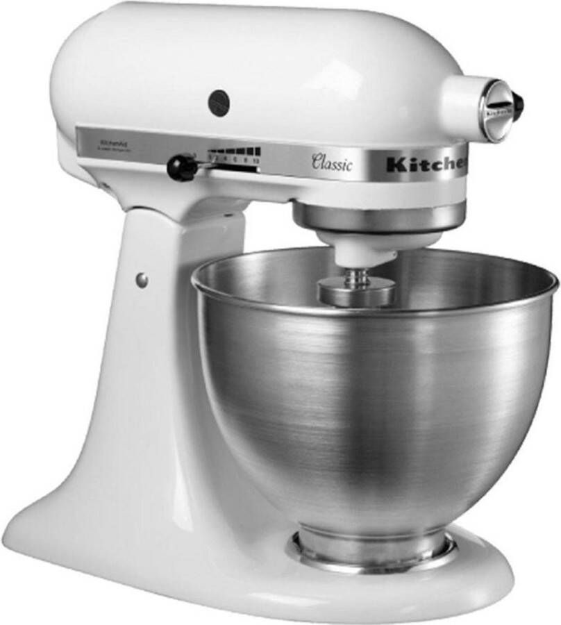 KitchenAid Classic Keukenmachine 5K45SSEFW Keukenmixer Mat Wit 4 3Ltr