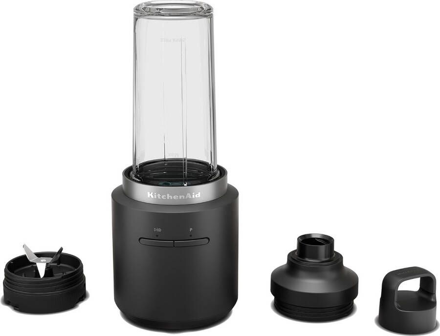 KitchenAid Foodprocessor Go Draagbare blender BPA-vrij 473 ml met batterij Zwart