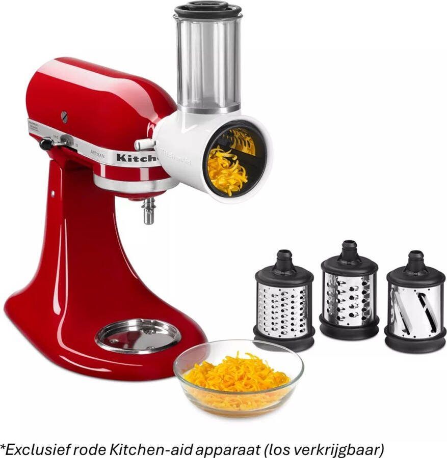 KitchenAid Groentesnijder Rasp 3 messen om alles te snijden of te versnipperen