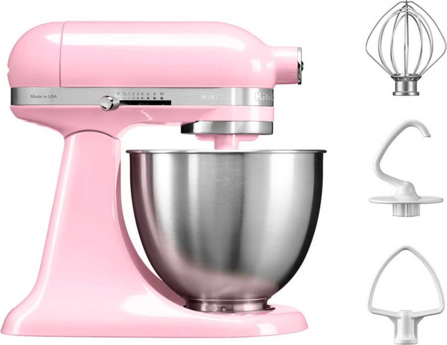 KitchenAid Standmixer Mini mixer met kantelbare kop accessoires en capaciteit van 3 3L Guava Glaze roze