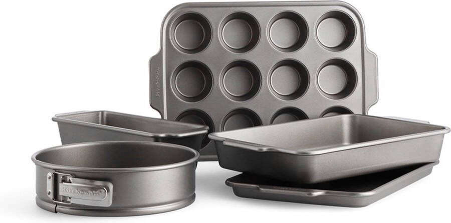 KitchenAid Metal Bakeware Bakset 5-delig Gealuminiseerd Staal
