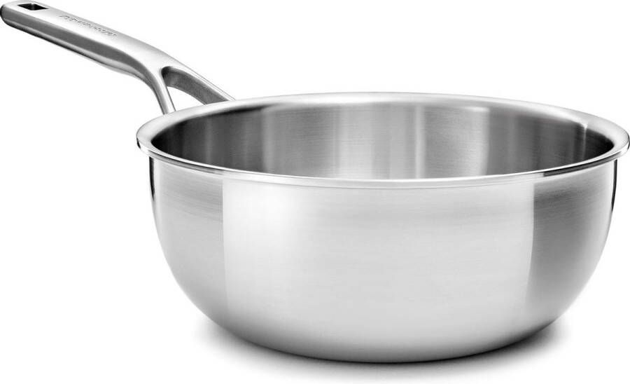 KitchenAid Multi-Ply conische steelpan 20cm 2 3L RVS inductie PFAS-vrij