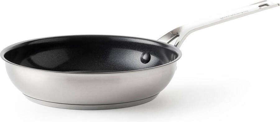 KitchenAid Stainless Steel koekenpan ø24cm RVS inductie anti-aanbak