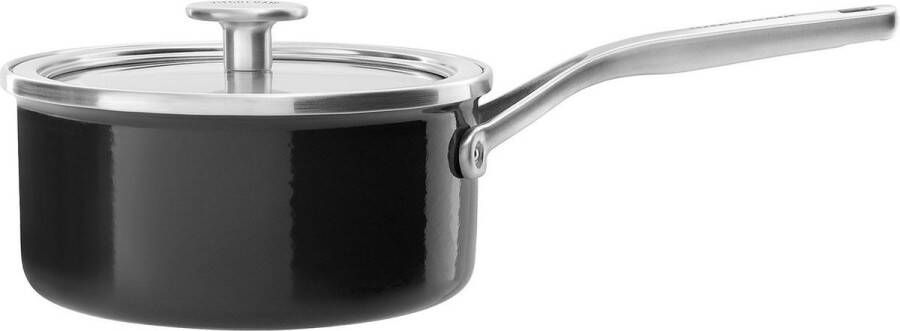 KitchenAid Steel Core Enamel steelpan 18cm 2 0L Onyx Zwart inductie PFAS-vrij