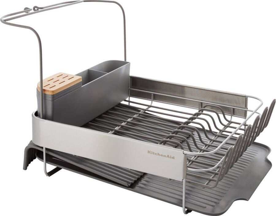 KitchenAid Uitbreidbaar Afdruiprek met Glaswerkhulpstuk