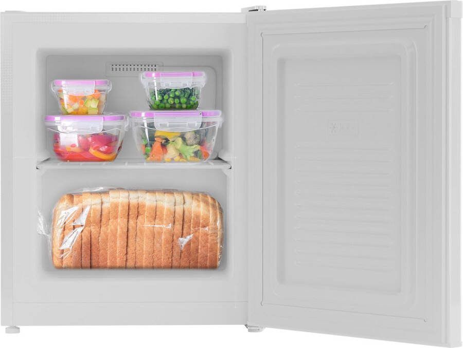 KitchenBrothers Mini Vriezer 33L Kleine Diepvrieskast Vrijstaand Compact Wit