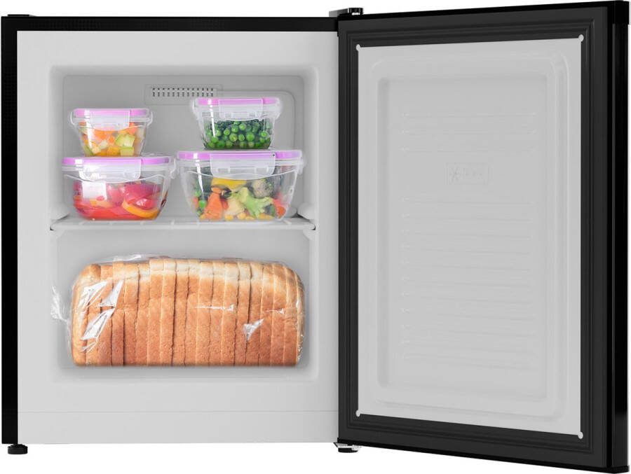 KitchenBrothers Mini Vriezer 34L Kleine Diepvrieskast Vrijstaand Compact Zwart