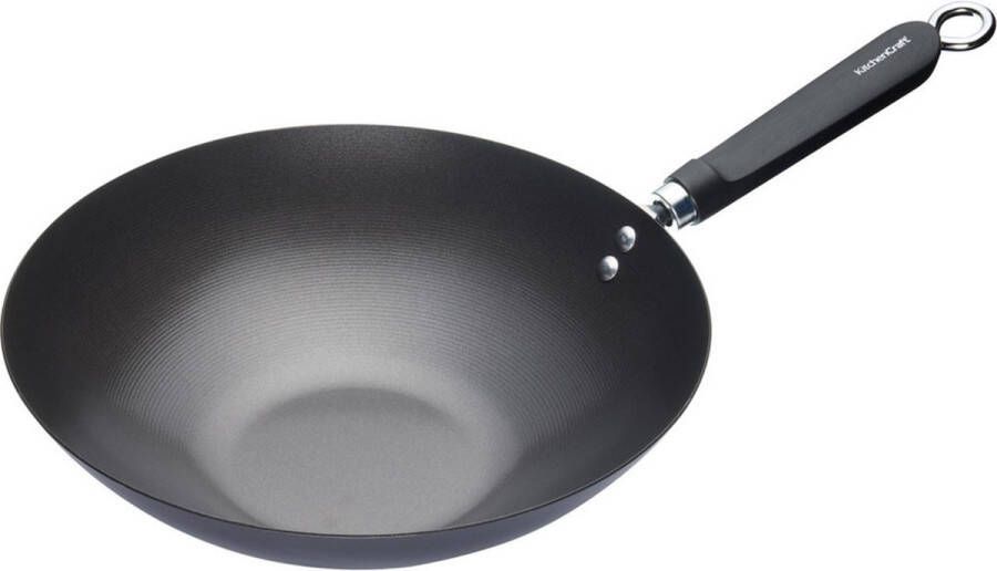 KitchenCraft Antikleef Wok Met Platte Bodem 30 5cm K249 Horeca & Professioneel