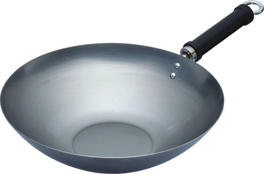 KitchenCraft Carbonstalen wok 30cm Kitchen Craft | World Of Flavours