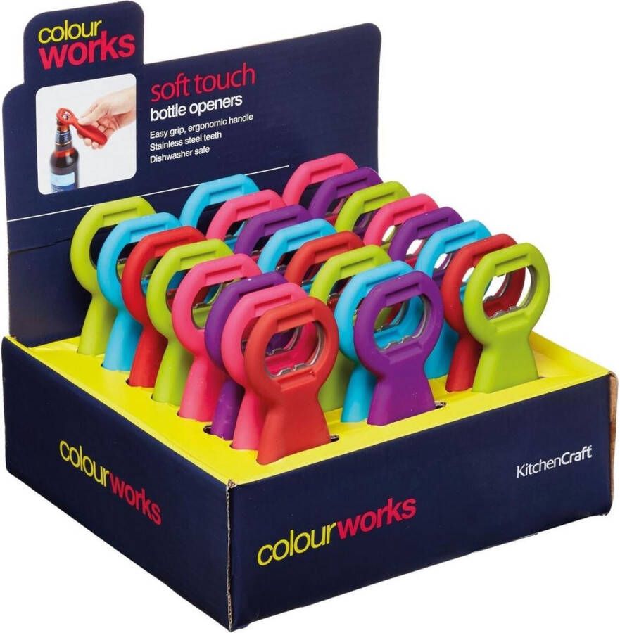 KitchenCraft Colourworks Soft Touch Bottle Openers